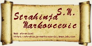 Strahinja Markovčević vizit kartica